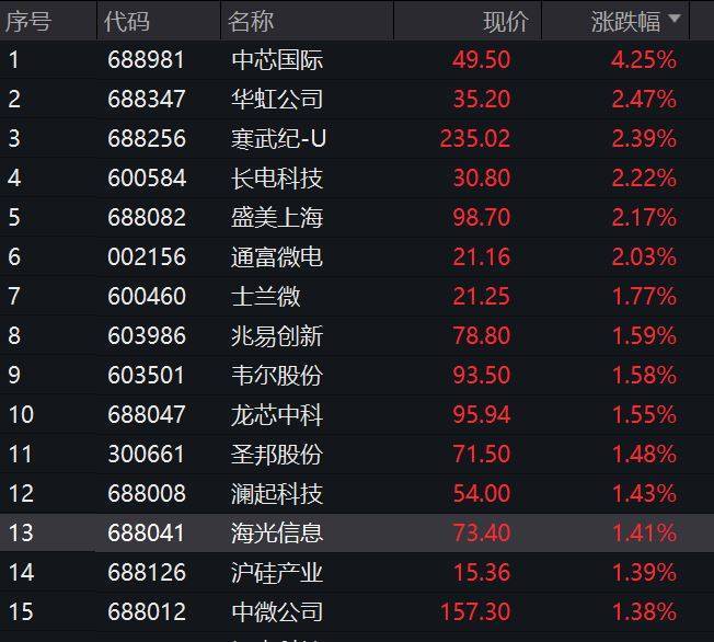 中芯國際、華虹公司業(yè)績超預(yù)期！芯片ETF高開1.66%