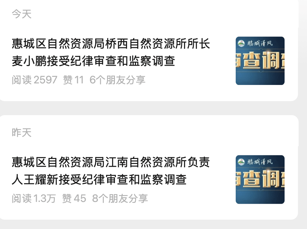 連續(xù)兩天，惠州一地一所長(zhǎng)、一所負(fù)責(zé)人被查！
