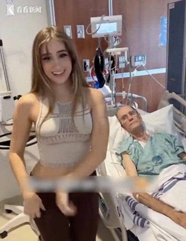 85歲富豪住院，22歲網(wǎng)紅女友病床前興奮熱舞：遺囑寫(xiě)了自己名