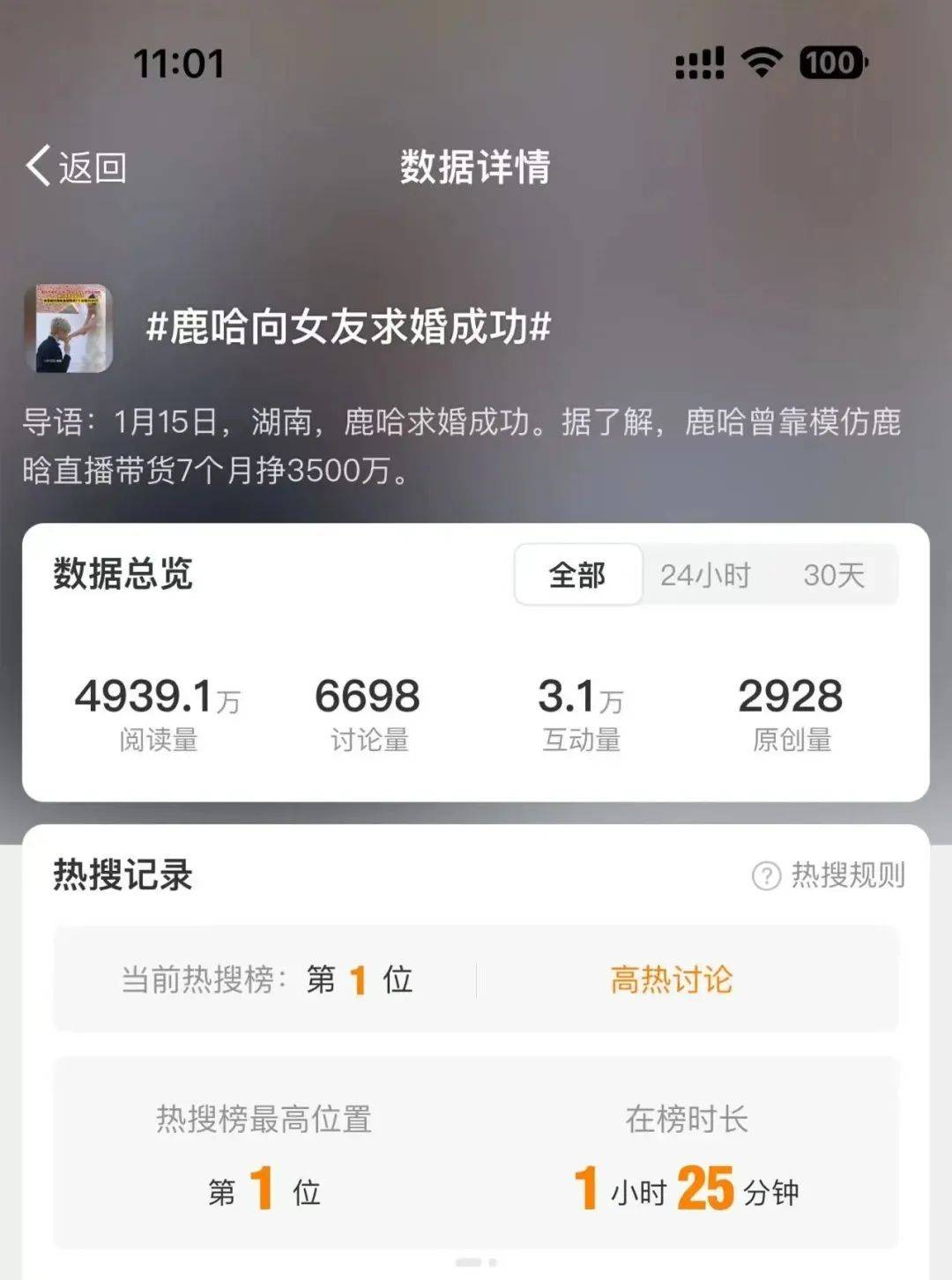 熱搜第一！鹿哈在湖南向女友求婚成功