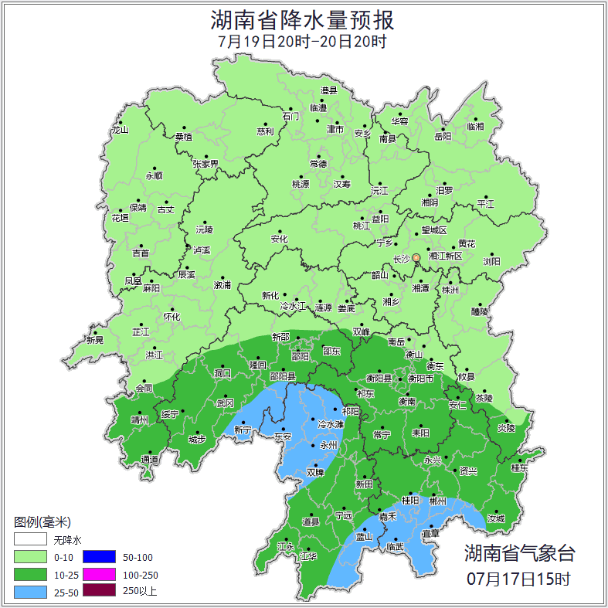 湖南天氣：最低氣溫25℃！中雨大雨+雷暴大風(fēng)！