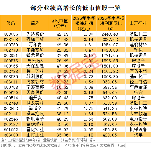 稀缺，“小而美”股票出爐，低市值+低PE+高增長，18股上榜