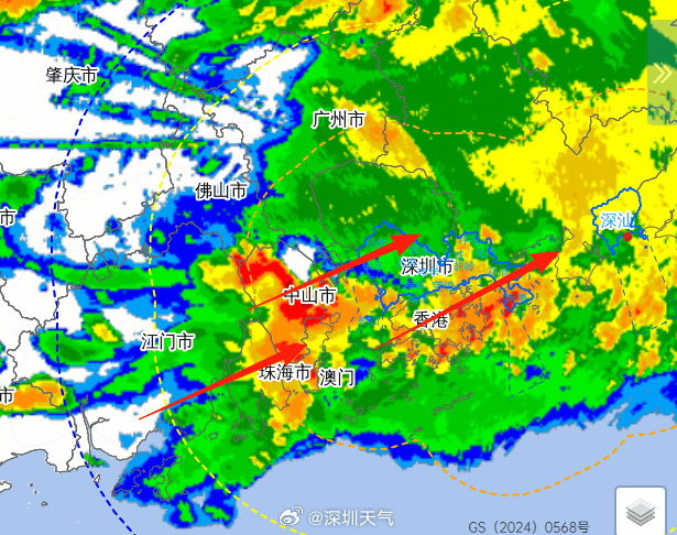 深圳大暴雨下至全國第一，凌晨遭密集雷暴，有地鐵站一度暫停運營，暴雨預警升級為橙色