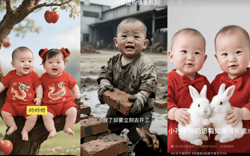 AI生成內(nèi)容新規(guī)實(shí)施后，月入過(guò)萬(wàn)的假“孫子”們?cè)萎吢?></p>
<p>抖音上線兩項(xiàng)核心功能 ，一是AI內(nèi)容標(biāo)識(shí)工具，協(xié)助創(chuàng)作者主動(dòng)標(biāo)注；二是AI內(nèi)容元數(shù)據(jù)標(biāo)識(shí)讀寫(xiě)功能，可識(shí)別并記錄內(nèi)容的AI生成屬性。</p>
<p>B站推出AI生成內(nèi)容標(biāo)識(shí)功能，對(duì)未主動(dòng)聲明的AI內(nèi)容，將依據(jù)法律法規(guī)及社區(qū)規(guī)則補(bǔ)充添加標(biāo)識(shí)。</p>
<p>微博對(duì)系統(tǒng)識(shí)別到的AI生成內(nèi)容，將自動(dòng)添加顯式標(biāo)識(shí)與隱式標(biāo)識(shí)，確保內(nèi)容“身份透明”。</p>
<p>新規(guī)實(shí)施后，記者發(fā)現(xiàn)各平臺(tái)對(duì)AI內(nèi)容的提示有了顯著的加強(qiáng)，對(duì)以AI內(nèi)容起號(hào)的創(chuàng)作者來(lái)說(shuō)也產(chǎn)生了一定影響。</p>
                			    
			</div>
			<div   id=